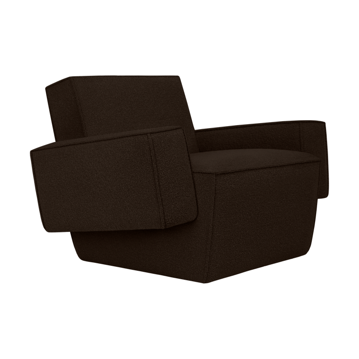 Hunk lounge chair with arm rest - Chocolate - Hem