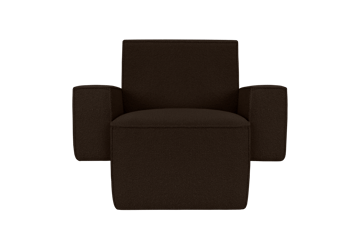 Hunk lounge chair with arm rest - Chocolate - Hem