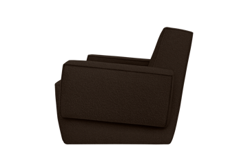 Hunk lounge chair with arm rest - Chocolate - Hem