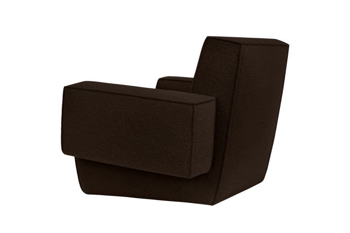 Hunk lounge chair with arm rest, Chocolate Hem