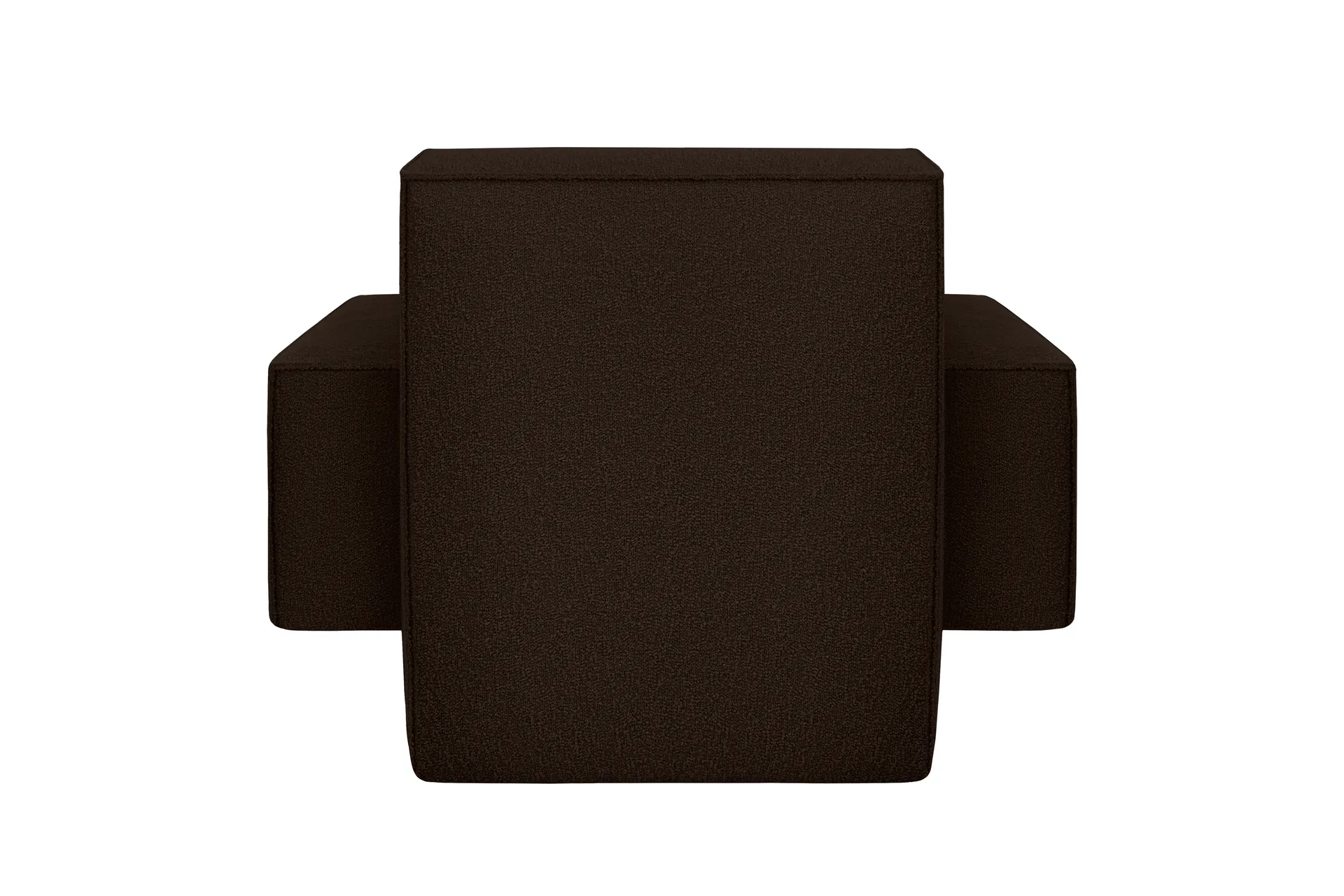 Hunk lounge chair with arm rest, Chocolate Hem