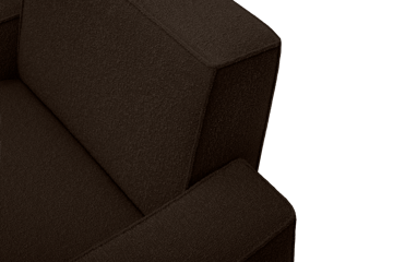 Hunk lounge chair with arm rest - Chocolate - Hem