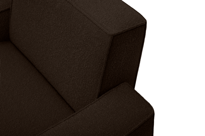 Hunk lounge chair with arm rest, Chocolate Hem