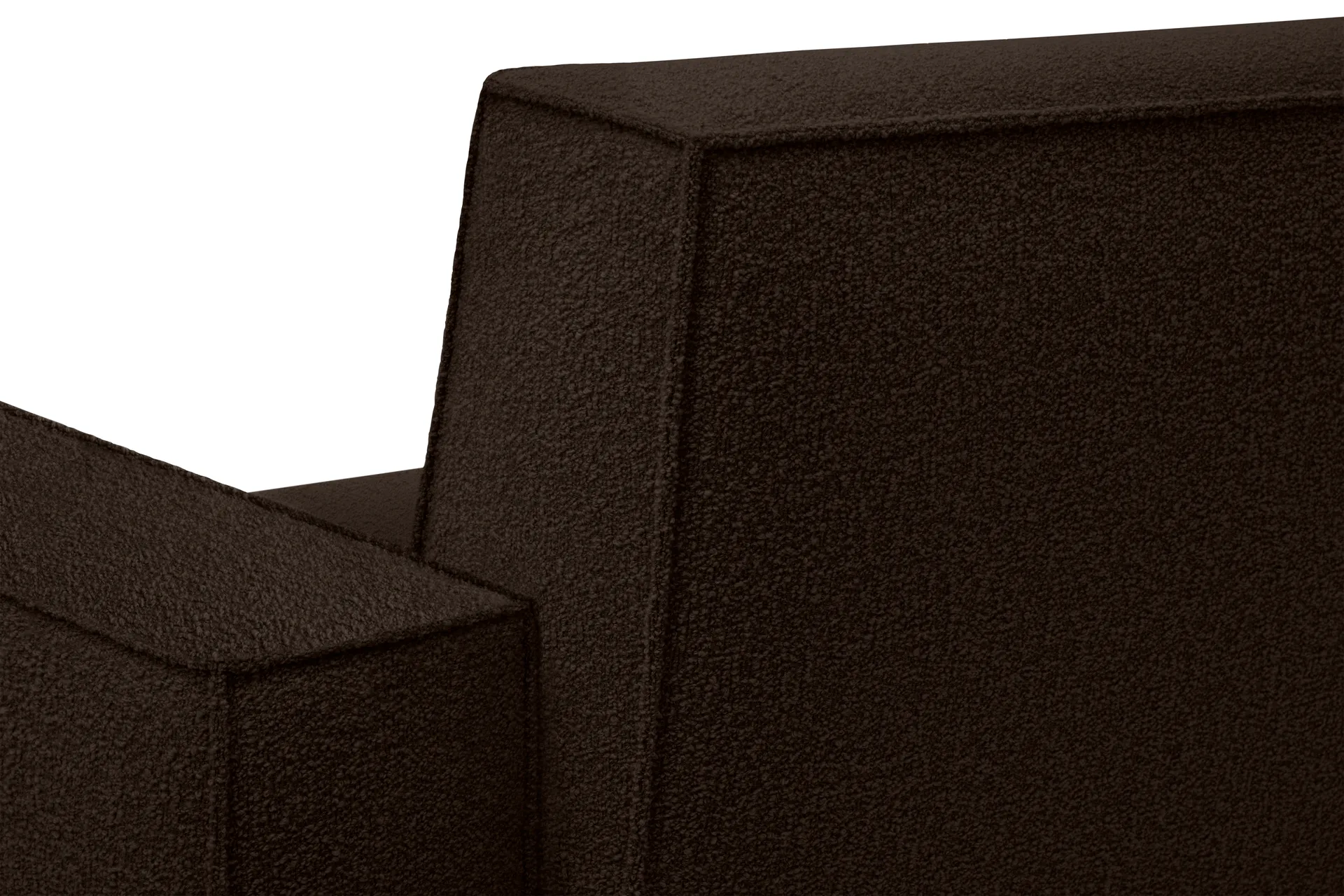 Hunk lounge chair with arm rest, Chocolate Hem