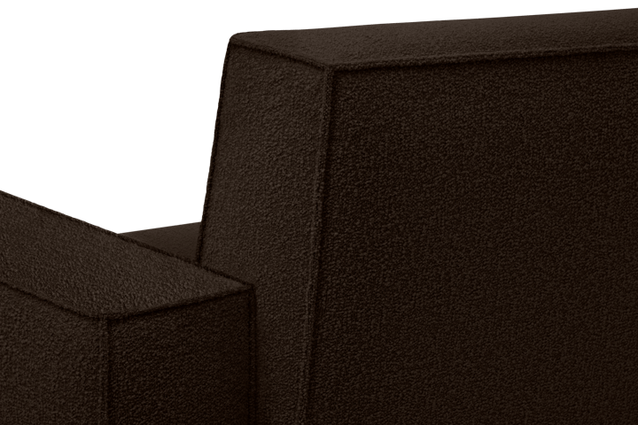 Hunk lounge chair with arm rest, Chocolate Hem