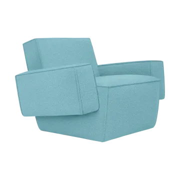 Hunk lounge chair with arm rest - Icicle - Hem