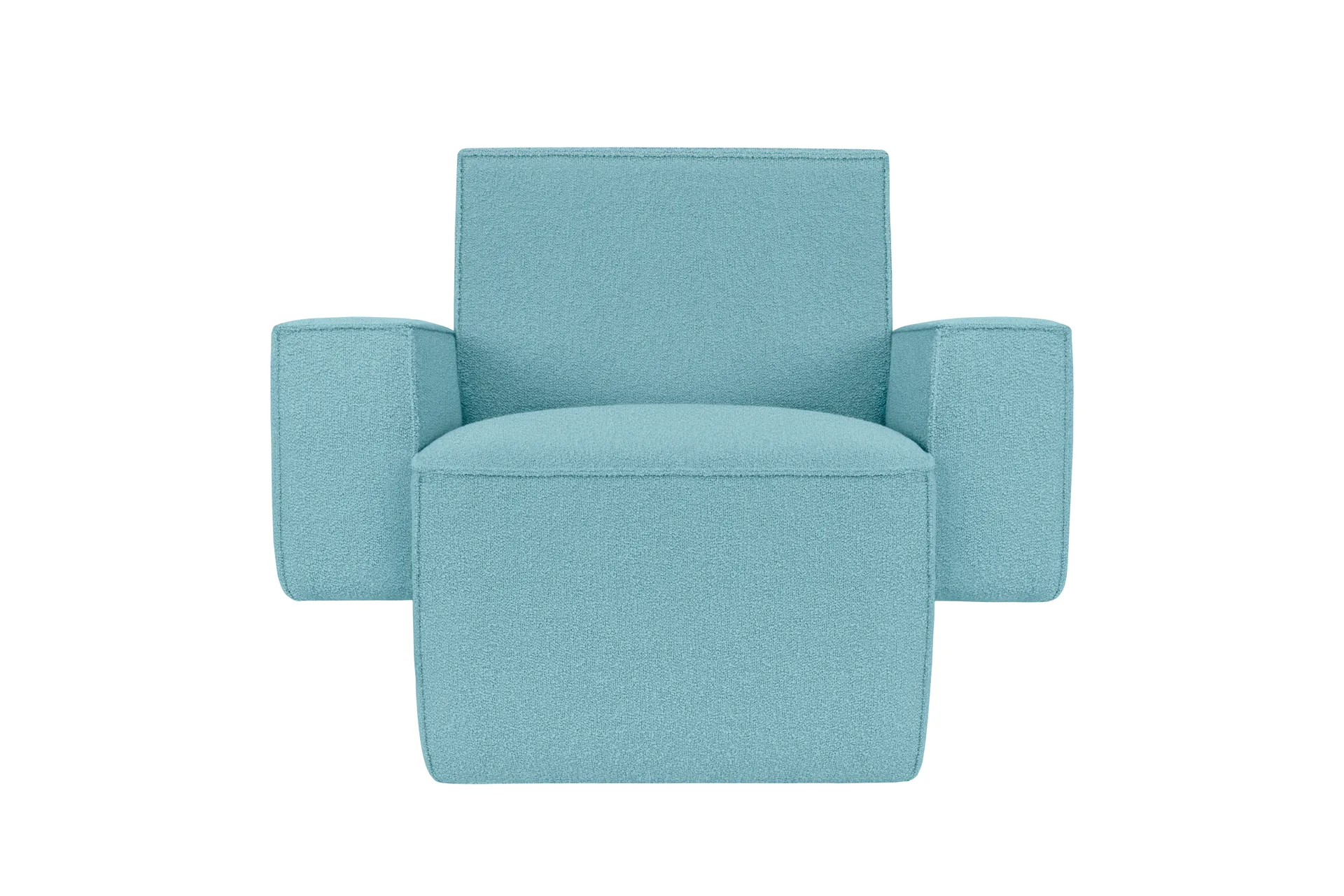 Hunk lounge chair with arm rest, Icicle Hem
