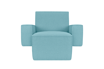 Hunk lounge chair with arm rest - Icicle - Hem