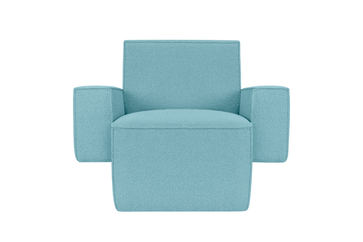 Hunk lounge chair with arm rest, Icicle Hem