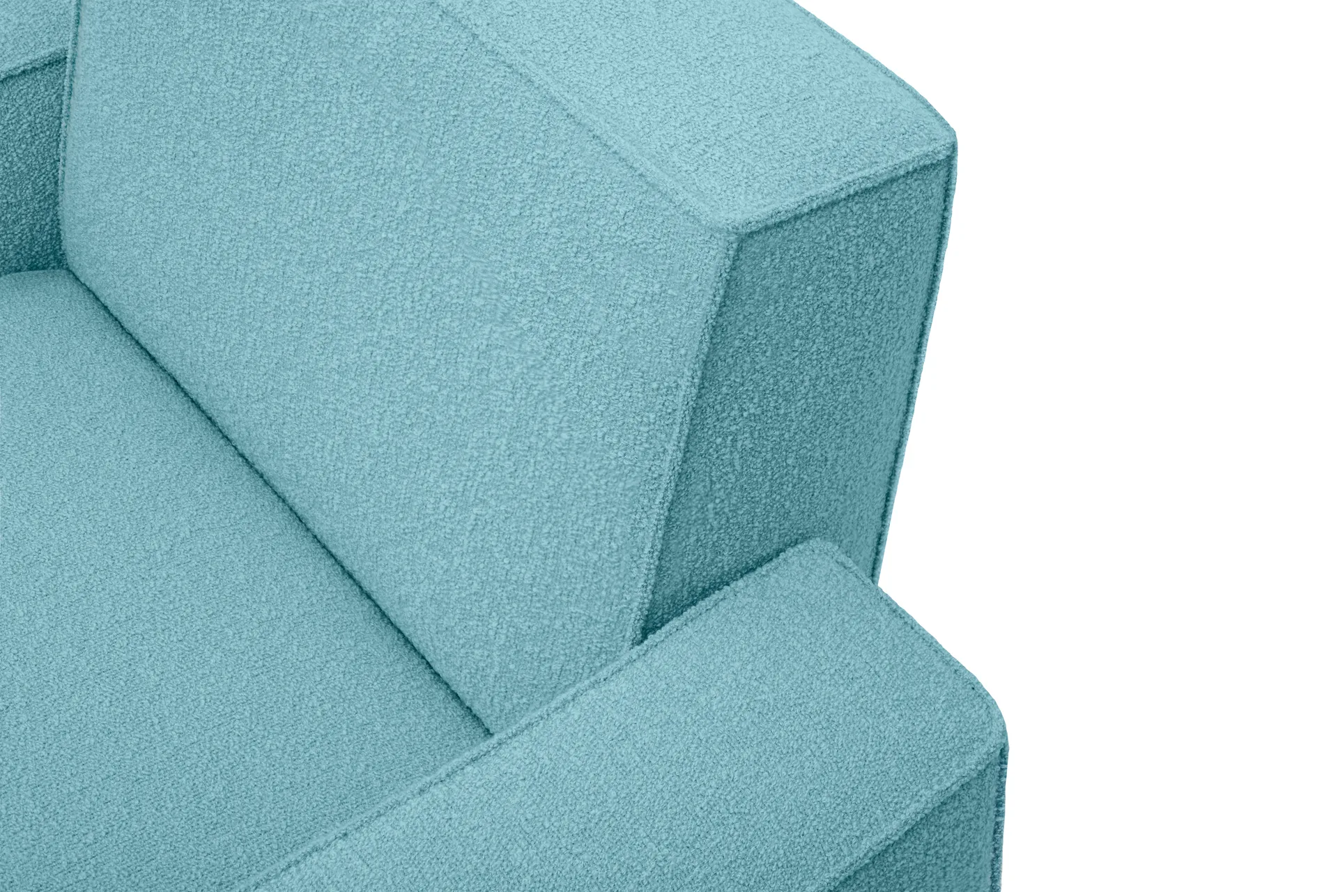 Hunk lounge chair with arm rest, Icicle Hem