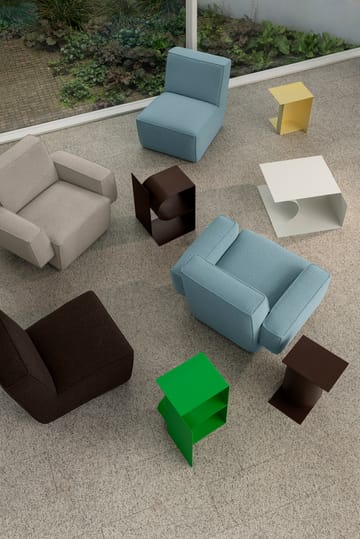 Hunk lounge chair with arm rest - Icicle - Hem