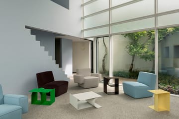Hunk lounge chair with arm rest - Swan - Hem