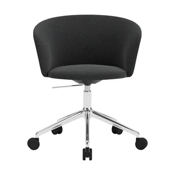 Kendo Swivel office chair with 5 wheels - Graphite-polished aluminium - Hem