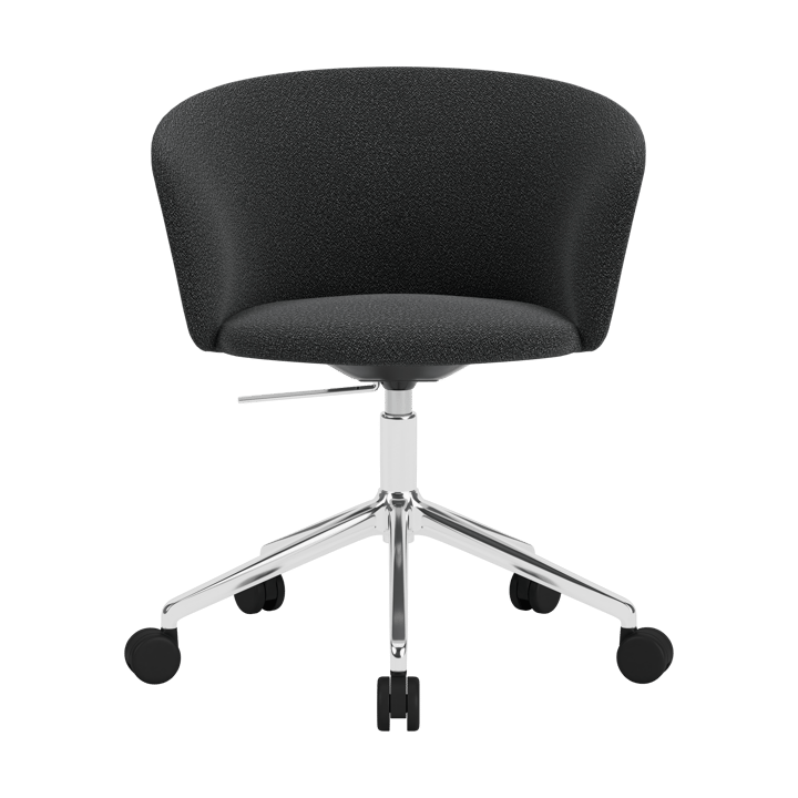 Kendo Swivel office chair with 5 wheels - Graphite-polished aluminium - Hem