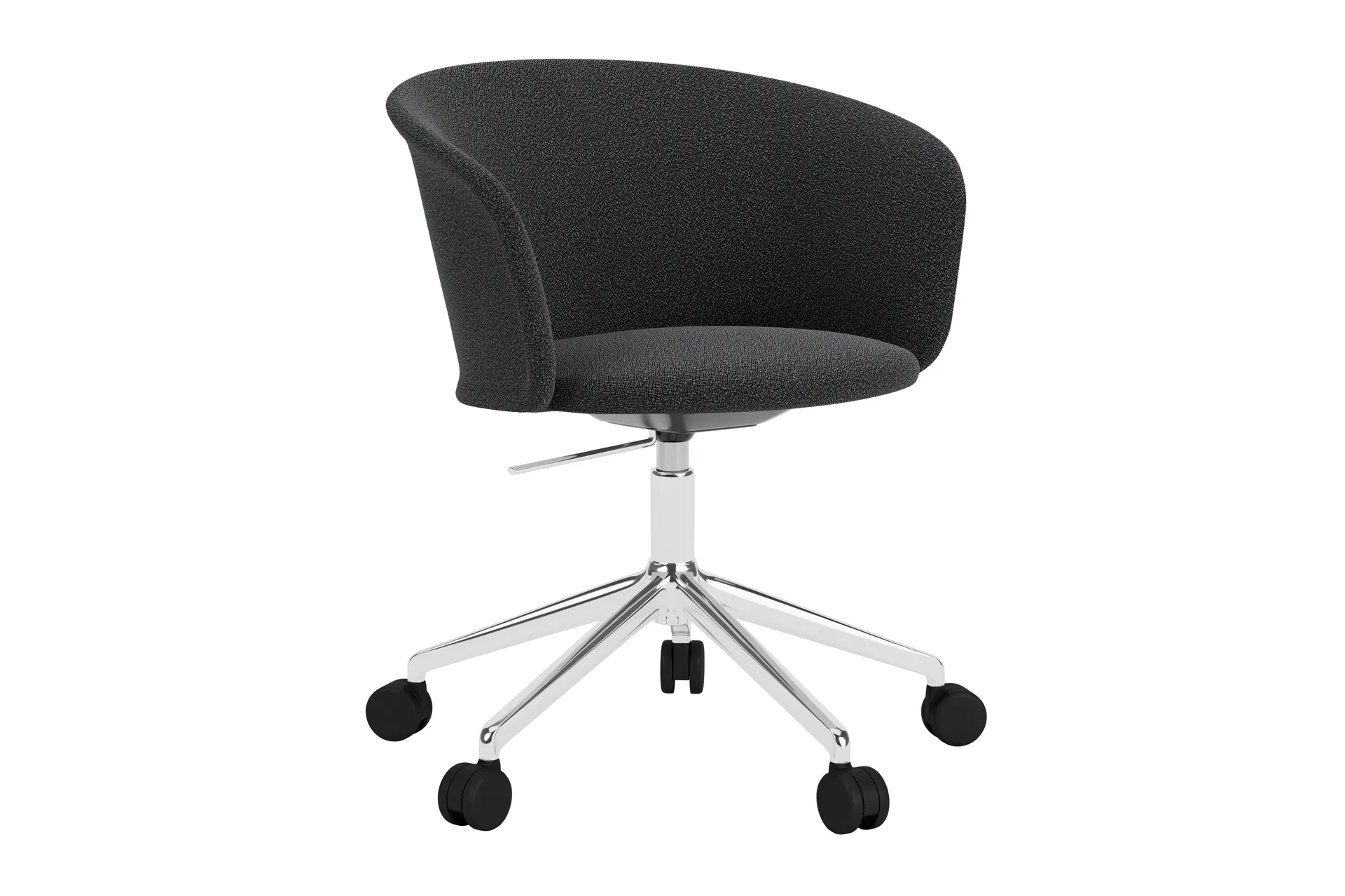 Kendo Swivel office chair with 5 wheels, Graphite-polished aluminium Hem