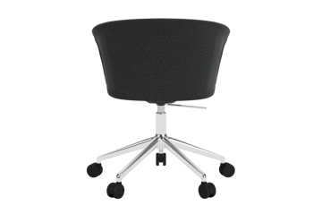 Kendo Swivel office chair with 5 wheels - Graphite-polished aluminium - Hem