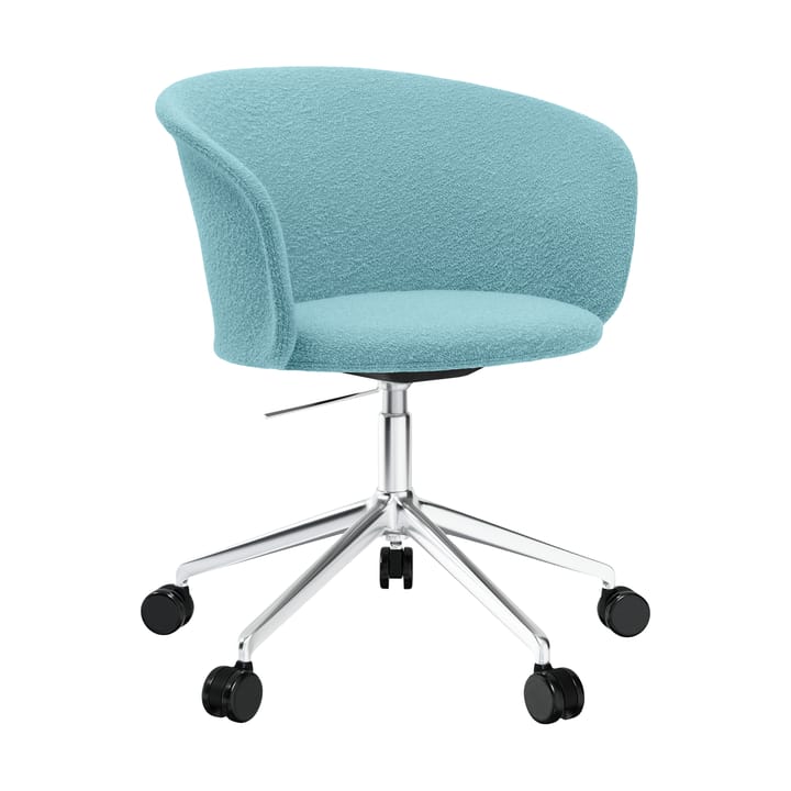 Kendo Swivel office chair with 5 wheels - Icicle-polished aluminium - Hem