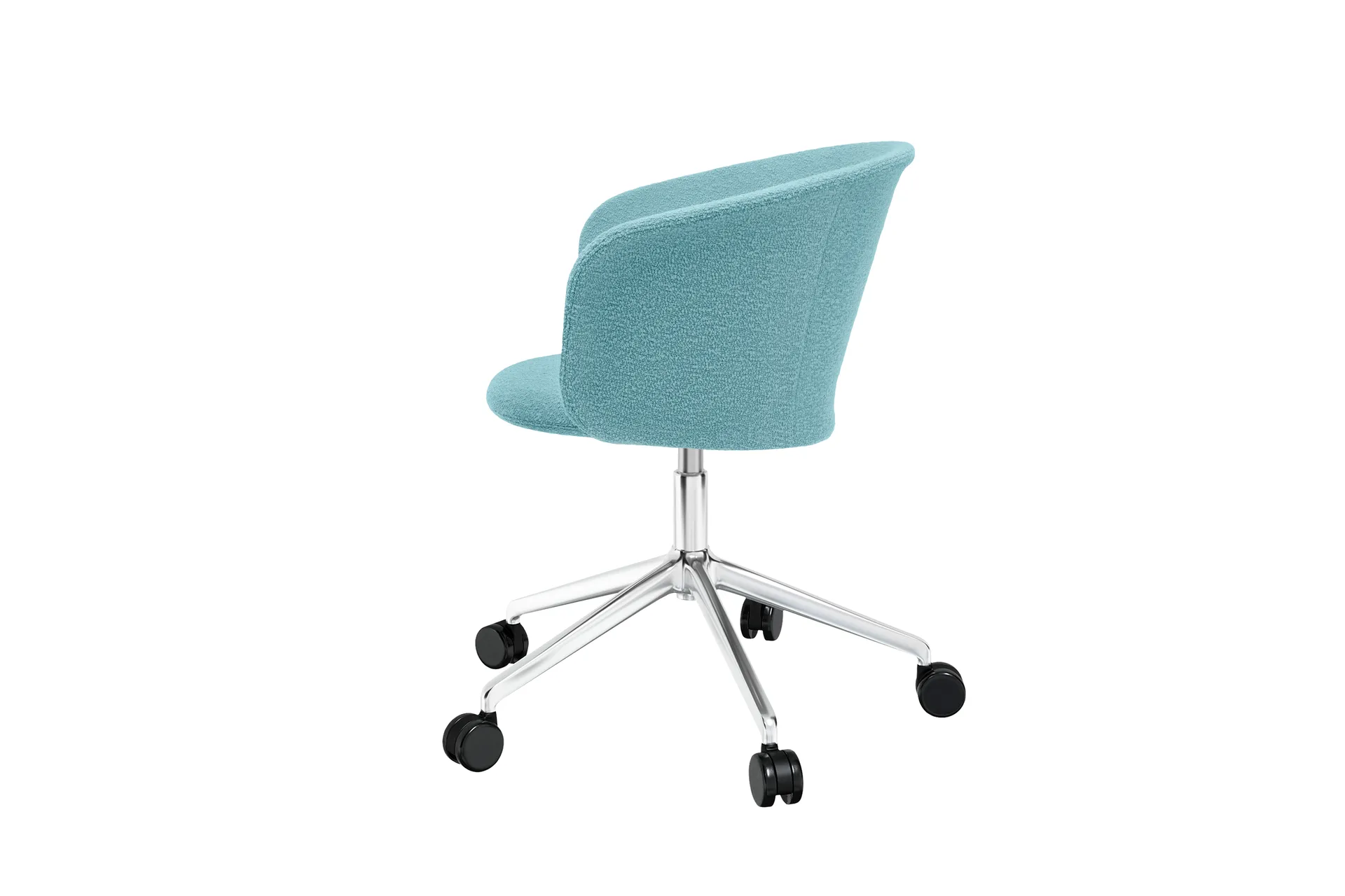 Kendo Swivel office chair with 5 wheels, Icicle-polished aluminium Hem