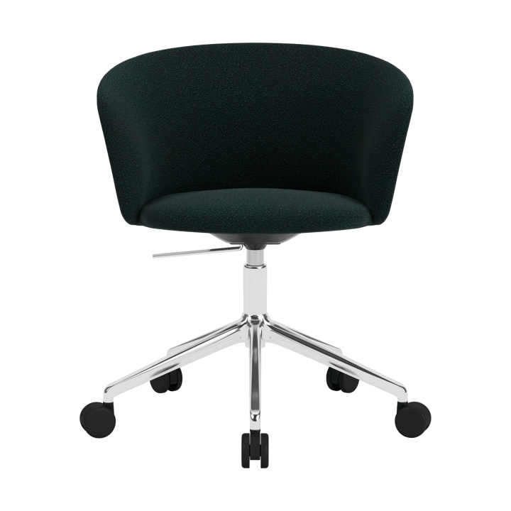 Kendo Swivel office chair with 5 wheels - Pine-polished aluminium - Hem