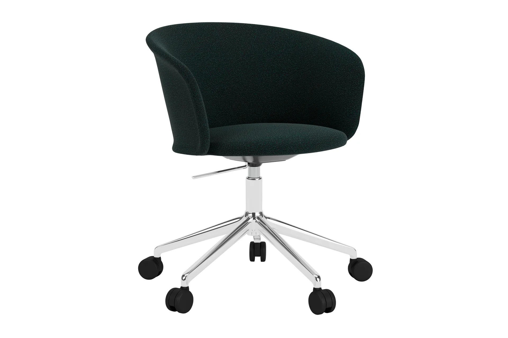 Kendo Swivel office chair with 5 wheels, Pine-polished aluminium Hem
