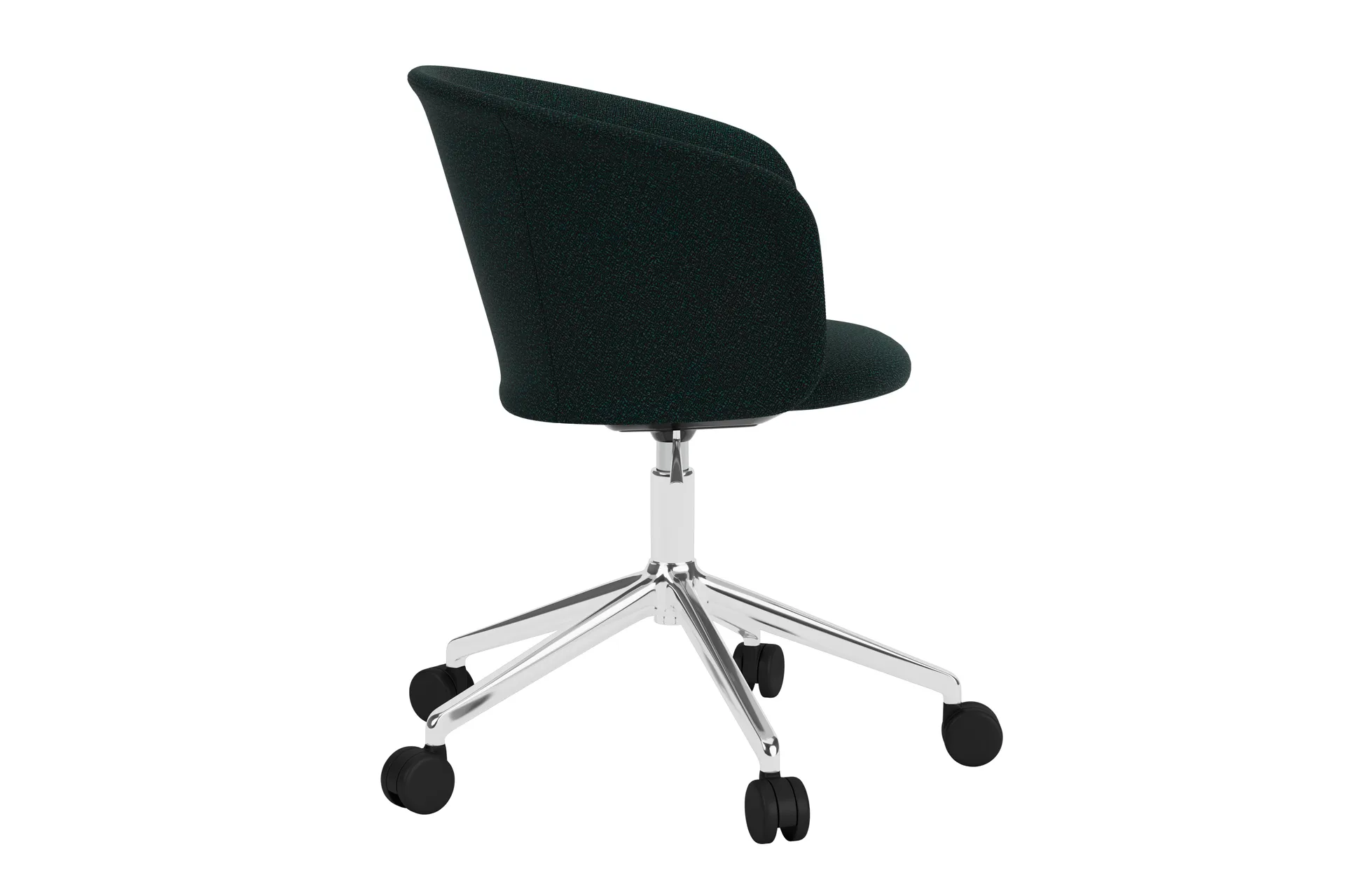 Kendo Swivel office chair with 5 wheels, Pine-polished aluminium Hem
