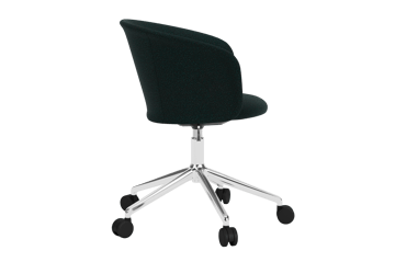 Kendo Swivel office chair with 5 wheels - Pine-polished aluminium - Hem