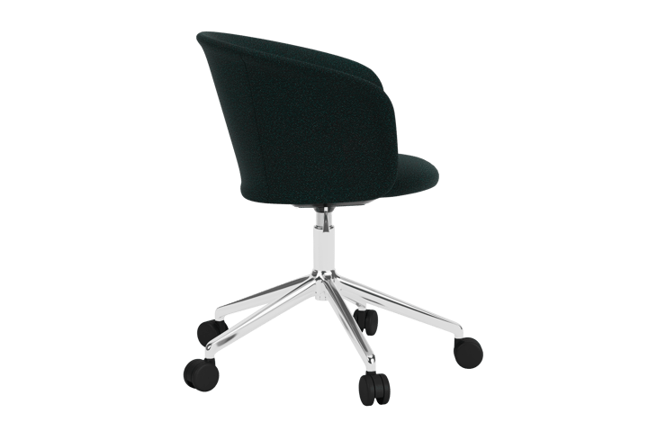Kendo Swivel office chair with 5 wheels, Pine-polished aluminium Hem