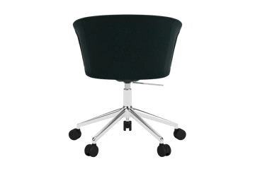 Kendo Swivel office chair with 5 wheels - Pine-polished aluminium - Hem