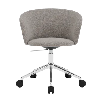 Kendo Swivel office chair with 5 wheels - Porcelain-polished aluminium - Hem