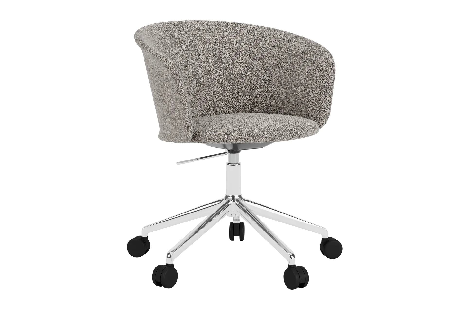 Kendo Swivel office chair with 5 wheels, Porcelain-polished aluminium Hem