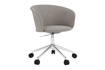 Kendo Swivel office chair with 5 wheels - Porcelain-polished aluminium - Hem