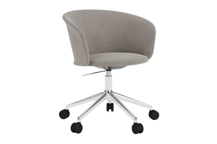 Kendo Swivel office chair with 5 wheels, Porcelain-polished aluminium Hem