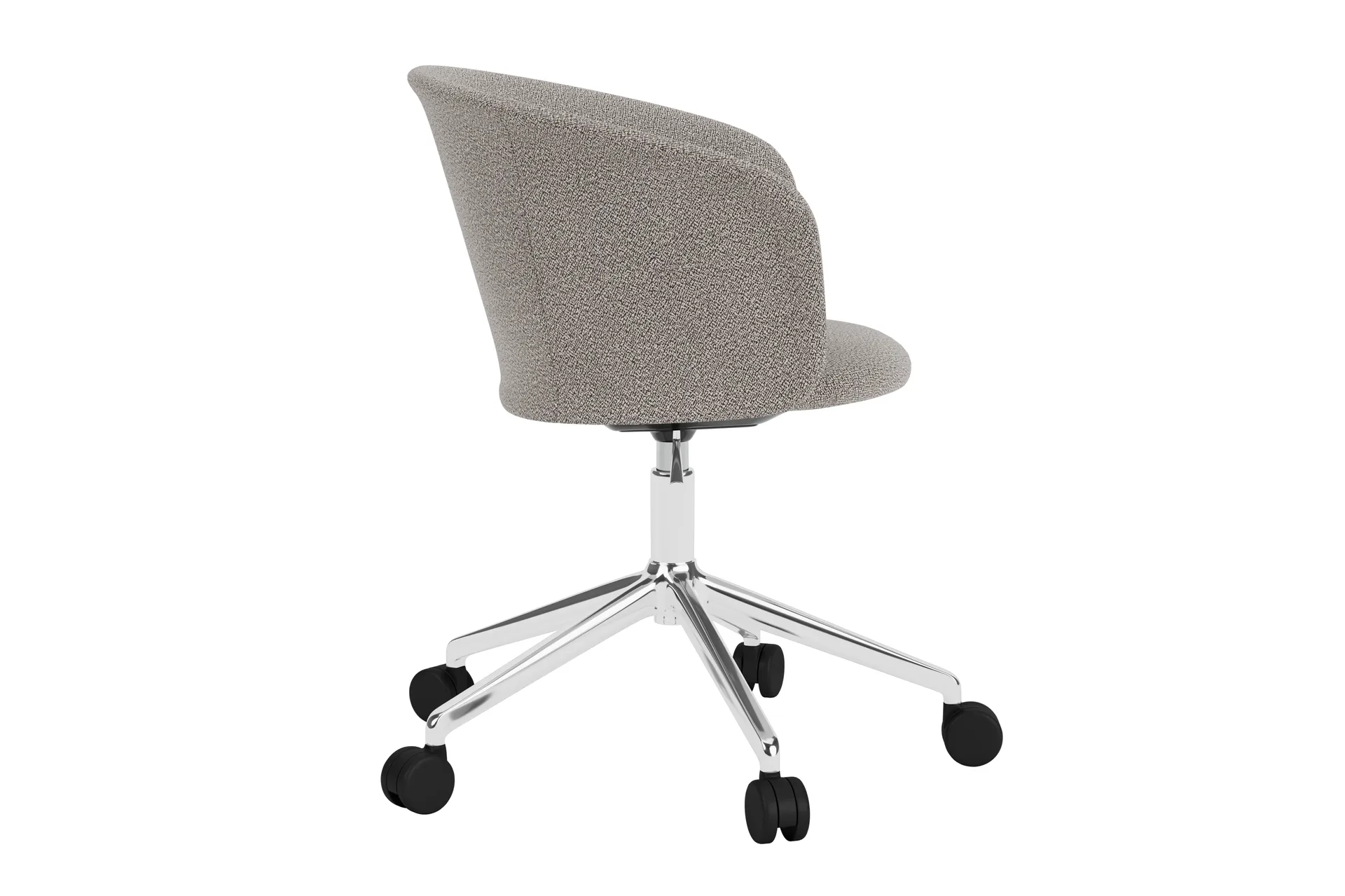 Kendo Swivel office chair with 5 wheels, Porcelain-polished aluminium Hem