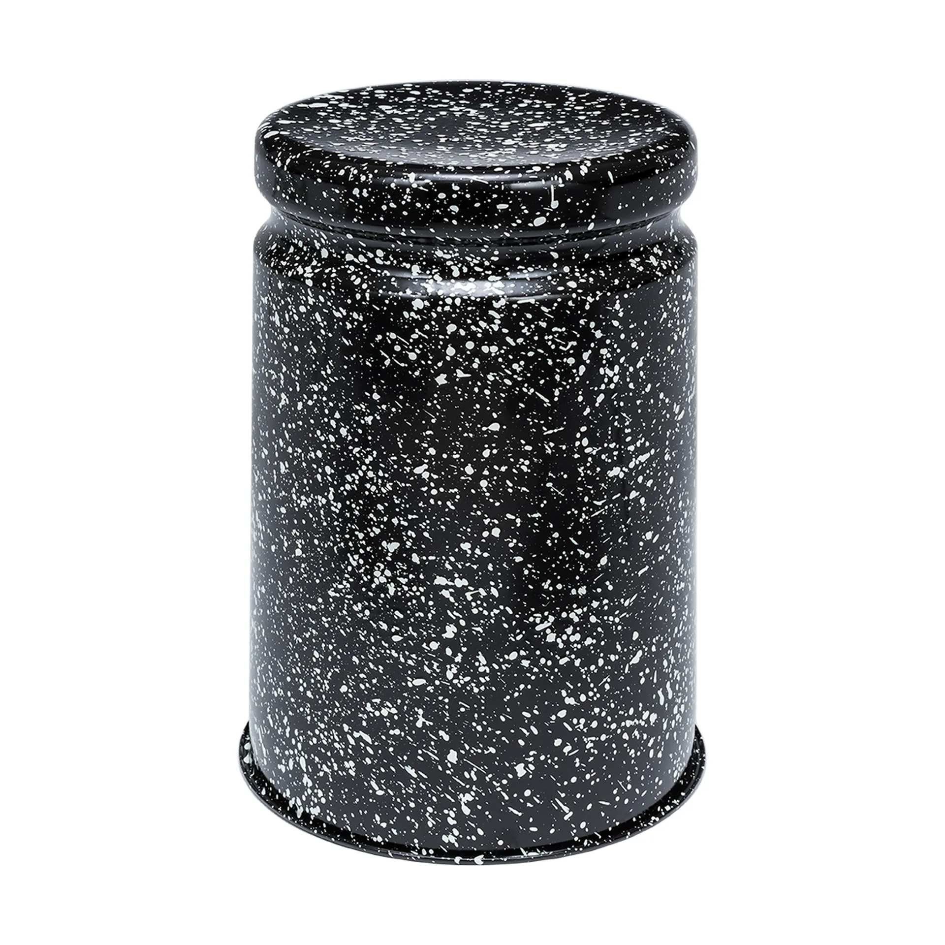 Last round stool Ø32x44 cm, Black-white splatter Hem