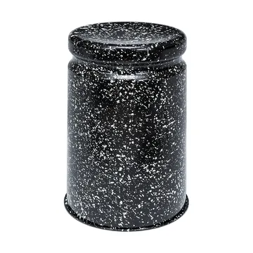 Last round stool Ø32x44 cm - Black-white splatter - Hem