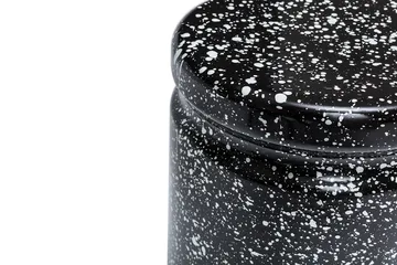 Last round stool Ø32x44 cm - Black-white splatter - Hem