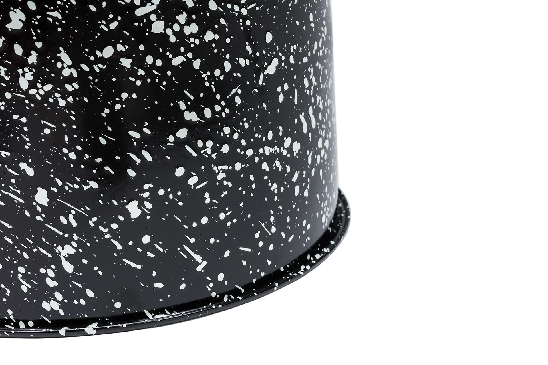 Last round stool Ø32x44 cm, Black-white splatter Hem
