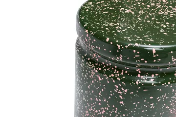 Last round stool Ø32x44 cm - Green-pink splatter - Hem