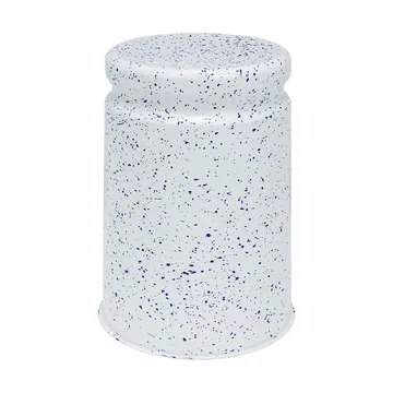 Last round stool Ø32x44 cm - White-blue splatter - Hem
