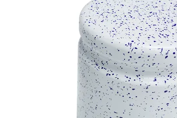 Last round stool Ø32x44 cm - White-blue splatter - Hem
