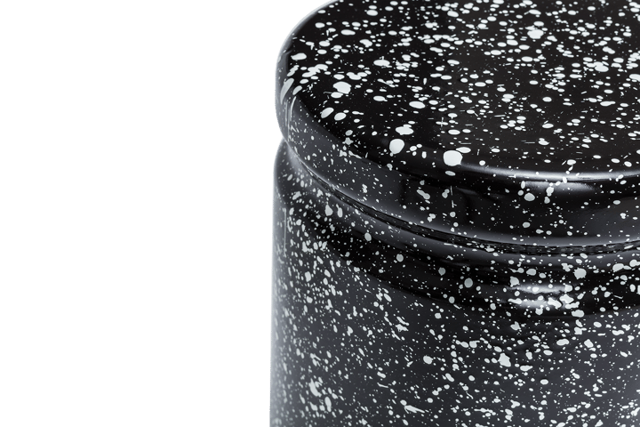 Last stool Ø32x44 cm, Black-white splatter Hem