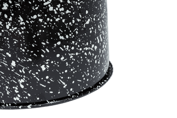 Last stool Ø32x44 cm - Black-white splatter - Hem