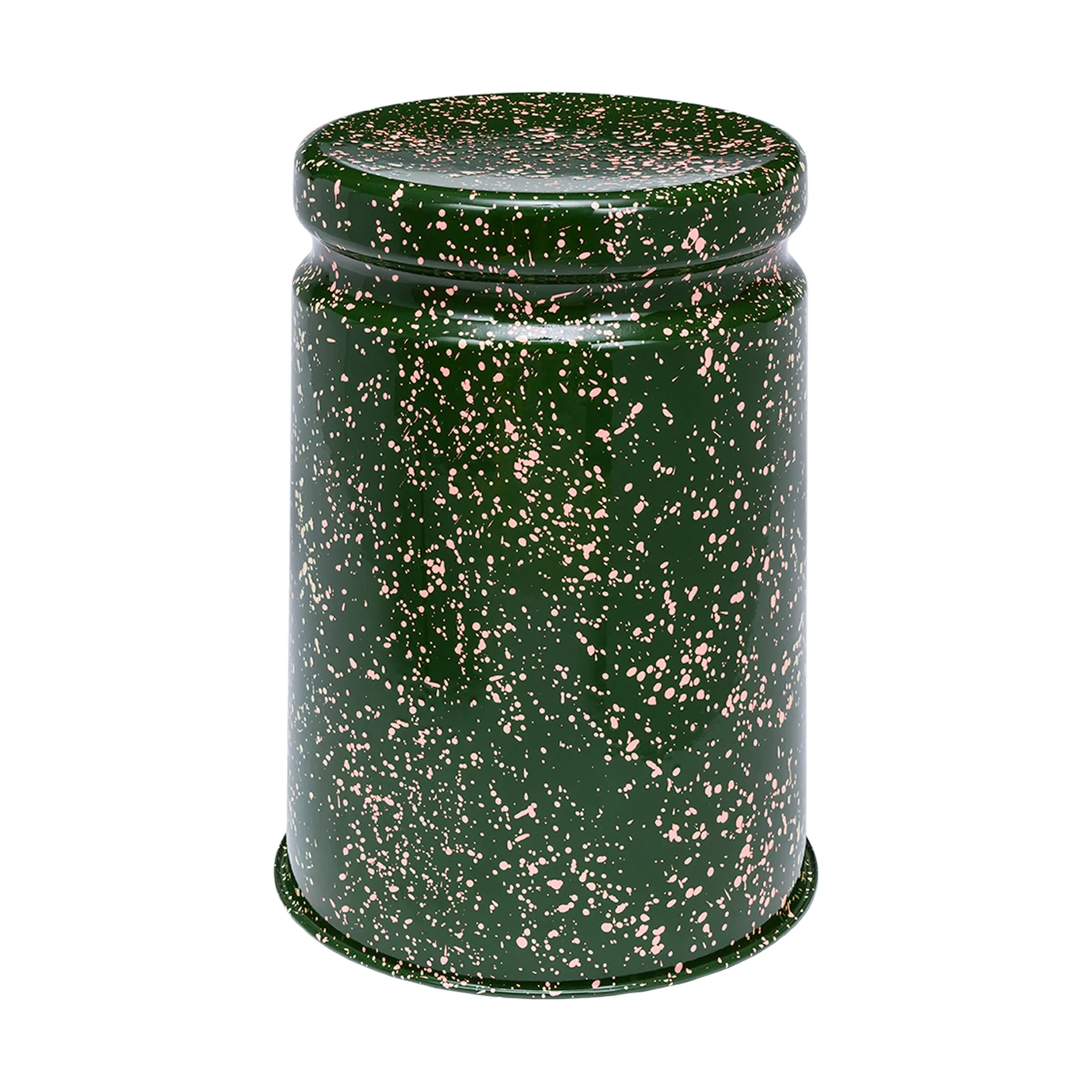 Last stool Ø32x44 cm, Green-pink splatter Hem