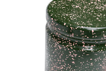 Last stool Ø32x44 cm - Green-pink splatter - Hem
