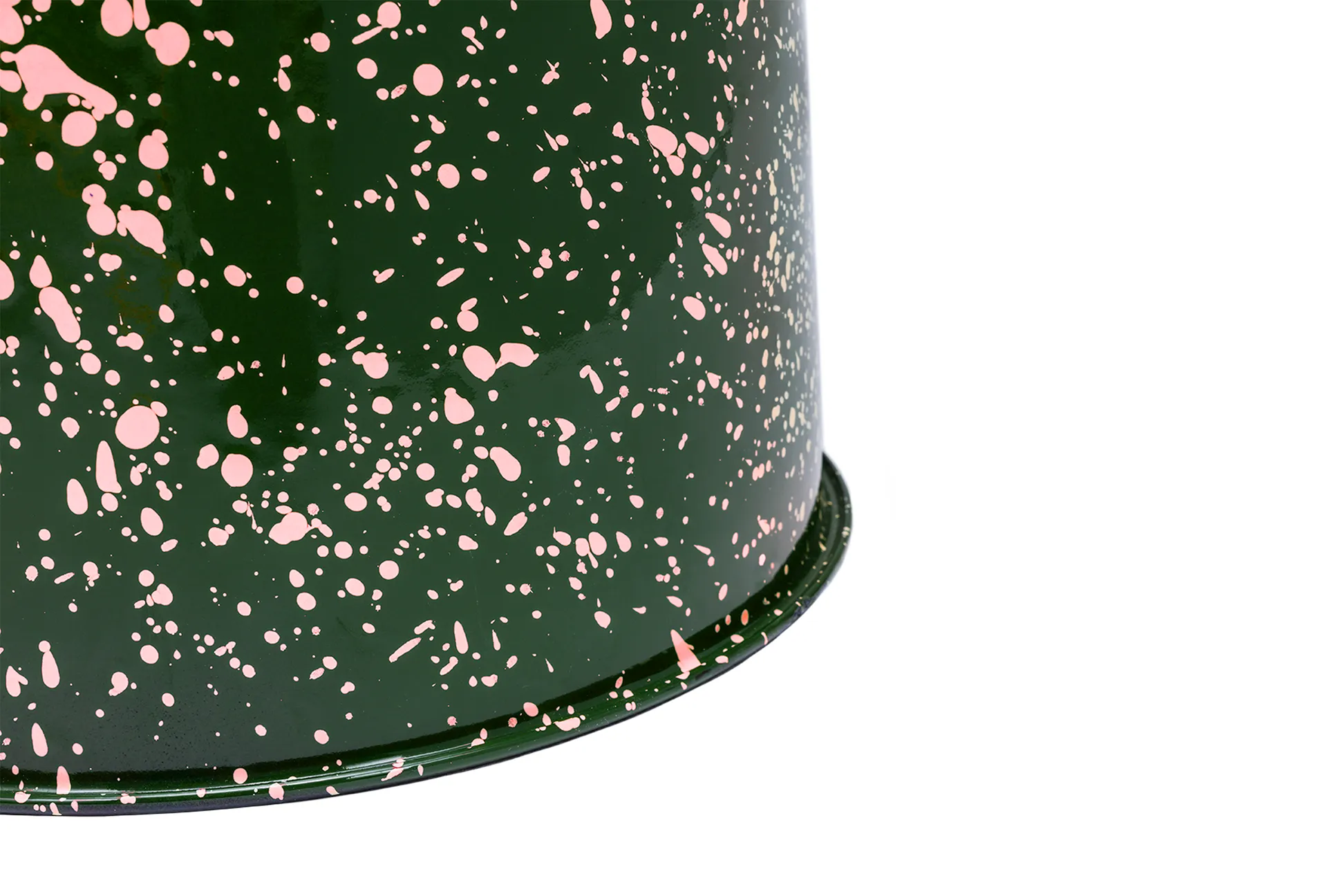 Last stool Ø32x44 cm, Green-pink splatter Hem