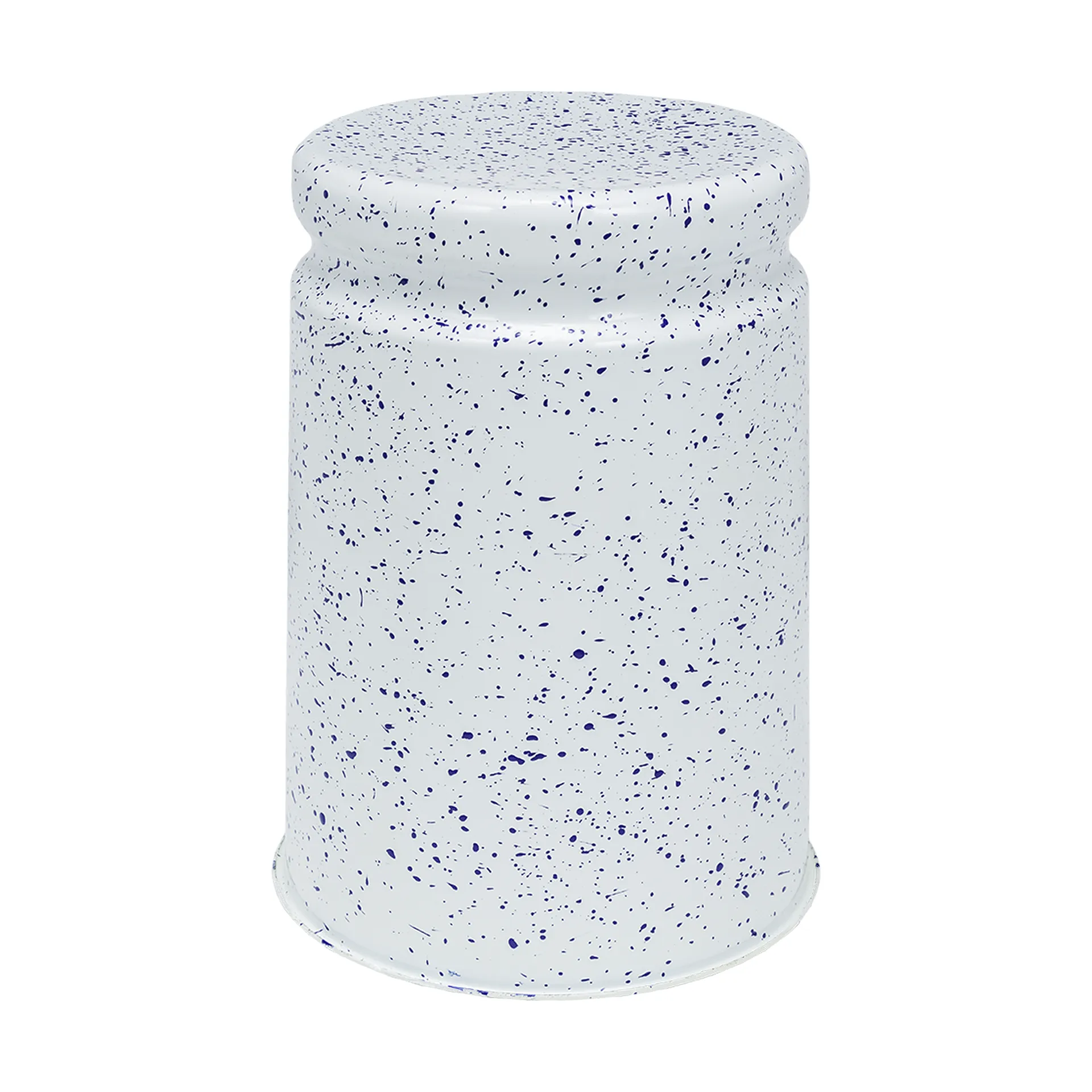 Last stool Ø32x44 cm, White-blue splatter Hem