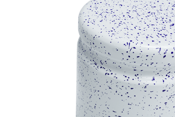 Last stool Ø32x44 cm - White-blue splatter - Hem