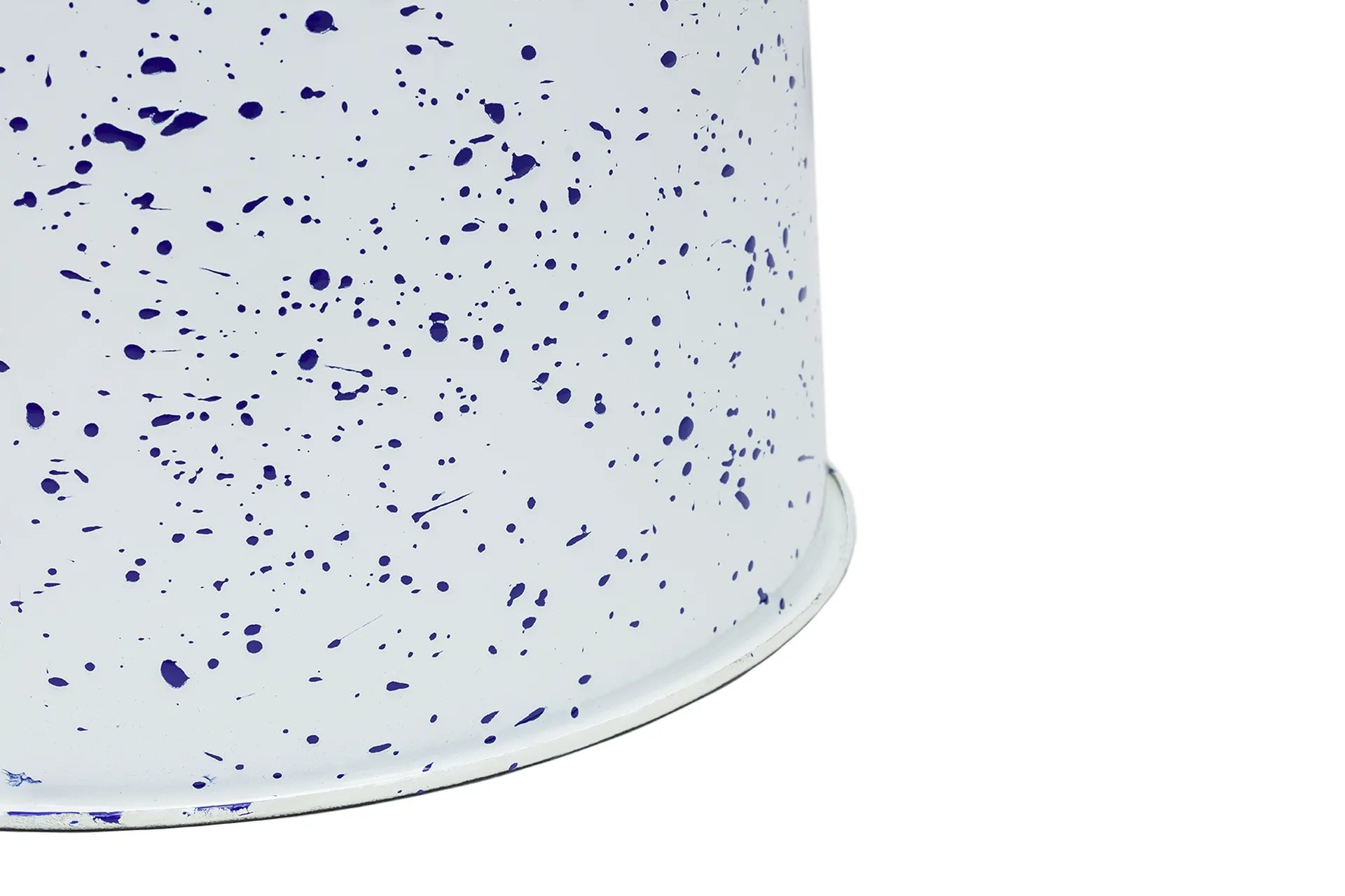 Last stool Ø32x44 cm, White-blue splatter Hem