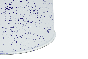 Last stool Ø32x44 cm - White-blue splatter - Hem