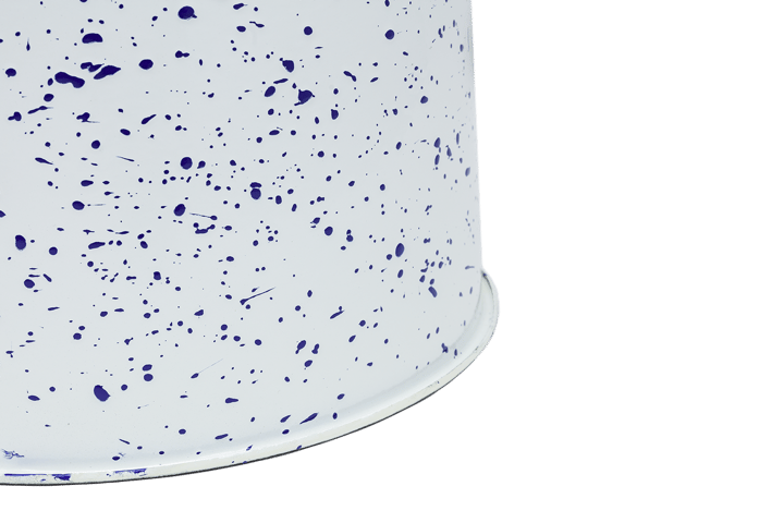 Last stool Ø32x44 cm, White-blue splatter Hem